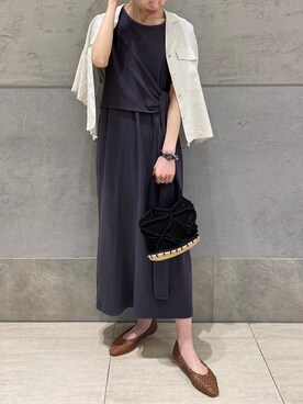 「LOWRYS FARM（ローリーズファーム）のメッシュフラットシューズ　864880（パンプス）」を使った、YUU   LOWRYS FARMルクアさん（レディース・164cm）の春コーディネート