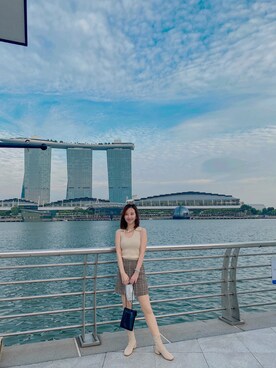 「summer」｜「アイテム（メッセンジャーバッグ）」を使った、Kelly Fok Kin Yuさん（レディース・153cm）の秋コーディネート