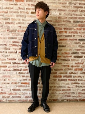 「BACK NUMBER（バックナンバー）のアイテム（デニムジャケット）」を使った、おっきーさん（メンズ・170cm）の春コーディネート