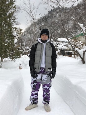 「EDWIN（エドウィン）のアイテム（スーツジャケット）」を使った、Johnnyさん（メンズ・171cm）の冬コーディネート