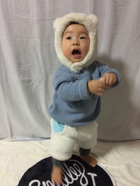 「生後11ヶ月」｜「アイテム（その他）」を使った、Kantaさん（キッズ・70cm）の冬コーディネート