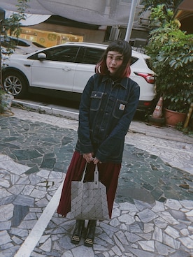 「Carhartt WIP（カーハートダブリューアイピー）のアイテム（ジャケット/アウター）」を使った、❃✾Annie✾❃さん（レディース・157cm）の冬コーディネート