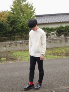 「春ニット」｜reeeeoさん（メンズ・168cm）の秋コーディネート