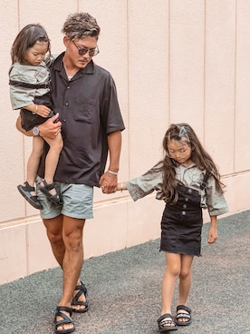 「H&M（エイチ・アンド・エム）のアイテム（オールインワン・サロペット）」を使った、tomさん（メンズ・174cm）の秋コーディネート