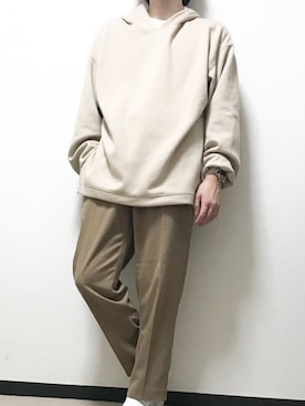 「STUDIOUS（ステュディオス）のアイテム（パーカー）」を使った、kensukeさん（メンズ・170cm）の冬コーディネート
