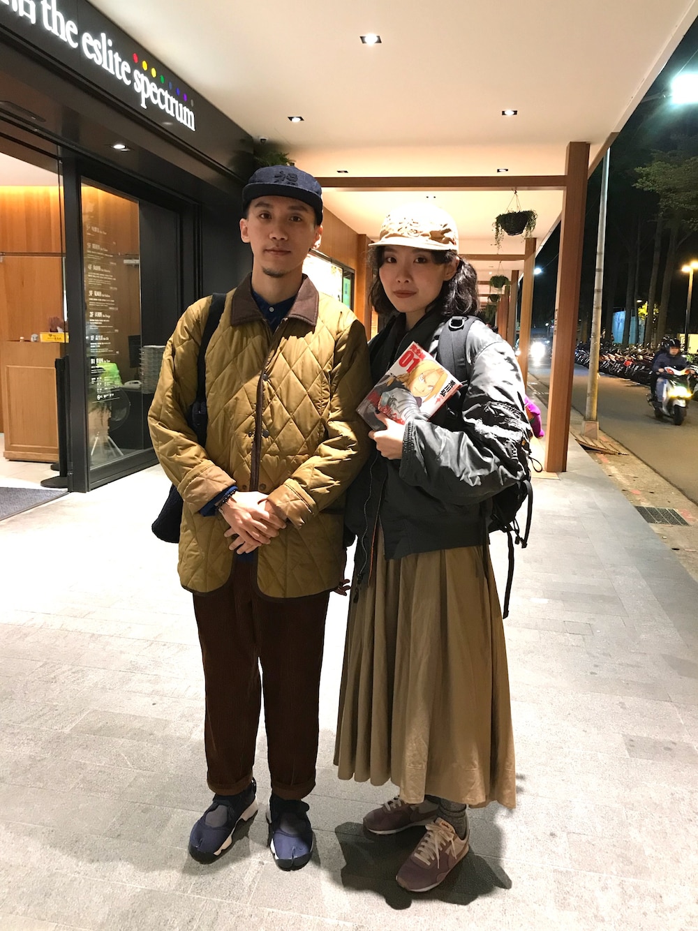 「alpha、the factory made、NIKE、Taiwan、台湾、カップルコーデ、カップル」｜「THE FACTORY MADEのアイテム（帽子、ベージュ系）」を使った、makiさん（レディース・164cm）の冬コーディネートの1枚目の写真