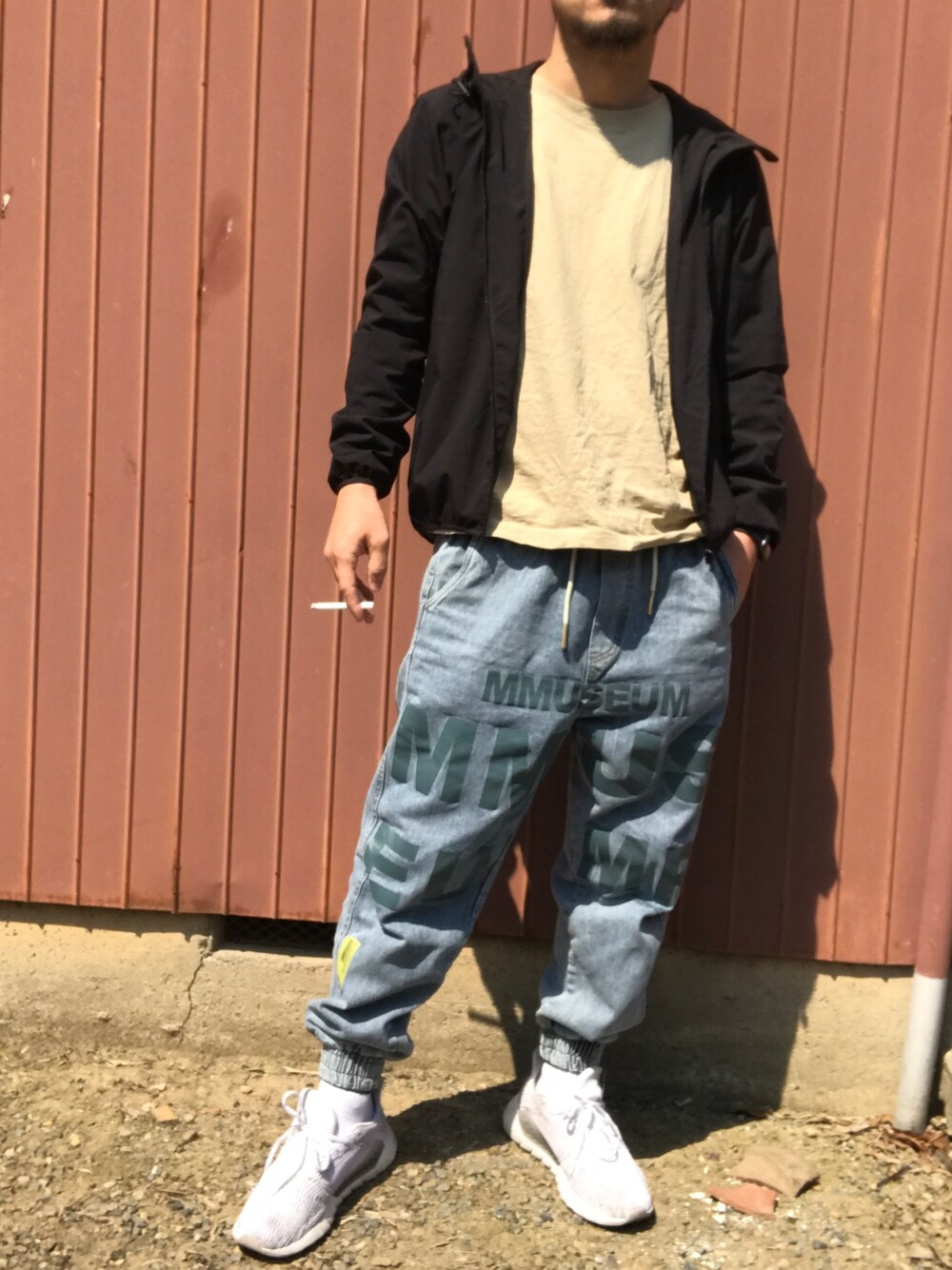 「お洒落さんとつながりたい、スニーカーコーデ、大人カジュアル、いいね、save、フォローお願いします🤑、デニムパンツ、ストリートコーデ、おっさん、30代コーデ、30代、おしゃれさんと繋がりたい」｜「At Marvelousのアイテム（デニムパンツ、ブルー系）」を使った、Makotoさん（メンズ・171cm）の春コーディネートの1枚目の写真