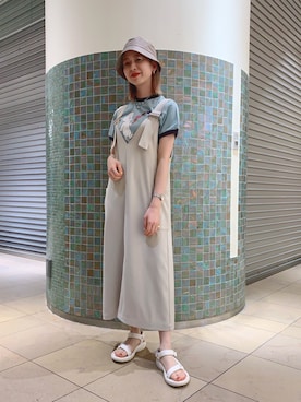 「TEVAサンダル」｜コウノナホさん（レディース・164cm）の春コーディネート