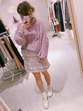 「one after another NICE CLAUP（ワンアフターアナザーナイスクラップ）のアイテム（ピアス（両耳用））」を使った、ひまりんさん（レディース・161cm）の冬コーディネート