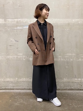 「遊び心のあるJacket Style」｜「アイテム（その他アウター）」を使った、yuさん（レディース・150cm）の秋コーディネート