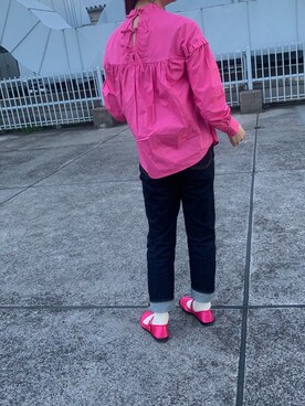 「カンフーシューズ」｜マオさん（レディース・163cm）の春コーディネート