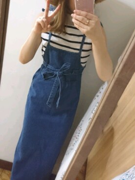 「LOVE」｜「アイテム（ワンピース/ドレス）」を使った、Ayaさん（レディース・156cm）の夏コーディネート