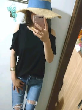 「ノスタルジア」｜「アイテム（帽子）」を使った、Ayaさん（レディース・156cm）の夏コーディネート
