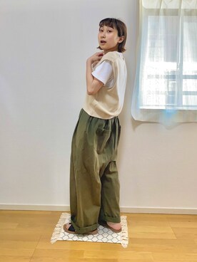 「メンズライクコーデ」｜「アイテム（サンダル）」を使った、ありさん（レディース・150cm）の夏コーディネート