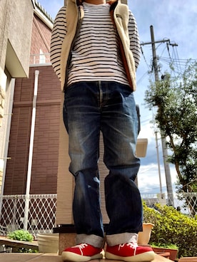 「FREE GATE（フリーゲート）のアイテム」を使った、ふじばさん（メンズ・168cm）の秋コーディネート