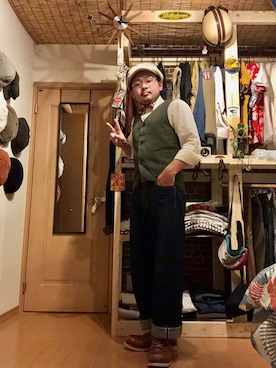 「BIG BILL（ビッグビル）のアイテム」を使った、ふじばさん（メンズ・168cm）の春コーディネート