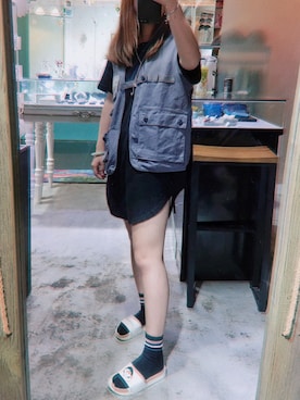 「国潮」｜「アイテム（その他アウター）」を使った、Megan Chanさん（レディース・155cm）の夏コーディネート