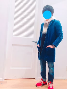 「M2squared（エムツースクエアード）のアイテム（ダウンジャケット/コート）」を使った、Taiさん（メンズ・163cm）の冬コーディネート