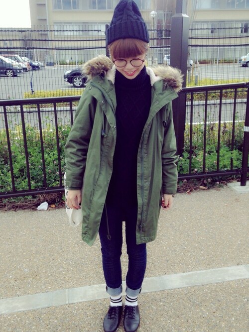 お Wegoのモッズコートを使ったコーディネート Wear