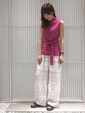 Yuki Kagayaさん(レディース・165cm)の夏コーディネート