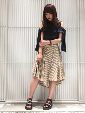 Yuki Kagayaさん（レディース・165cm）の夏コーディネート