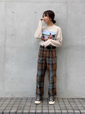 Yuki Kagayaさん（レディース・166cm）の冬コーディネート