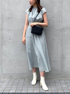 UNITED TOKYO 池袋｜Yuki Kagaya使用「UNITED TOKYO（トープギャザーフレンチワンピース）」的時尚穿搭