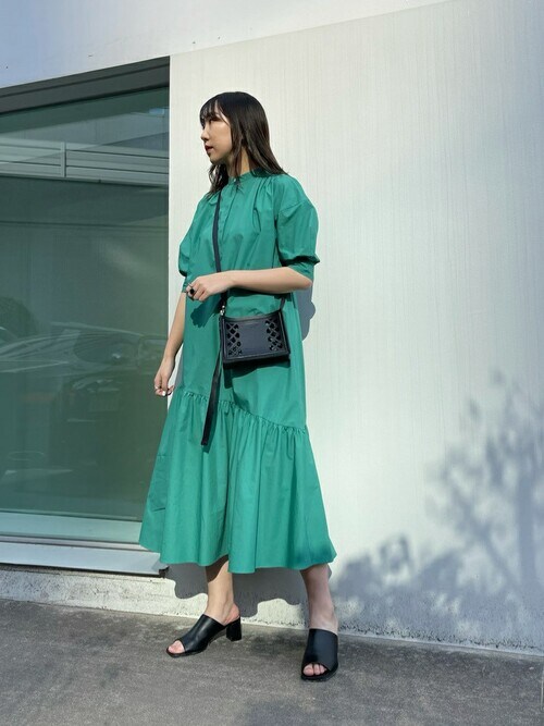 UNITED TOKYO スロープパターンギャザーワンピ新品