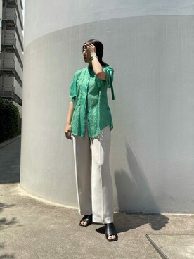 Yuki Kagayaさん（レディース・166cm）の夏コーディネート