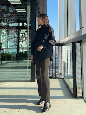 Yuki Kagayaさん（レディース・166cm）の冬コーディネート