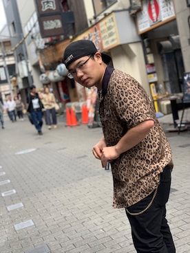 「Subciety（サブサエティ）のアイテム（帽子）」を使った、にいはらさん（メンズ・155cm）の夏コーディネート