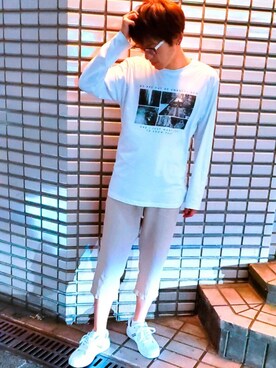 しまむら シマムラ のスニーカー ホワイト系 を使ったメンズ人気ファッションコーディネート Wear
