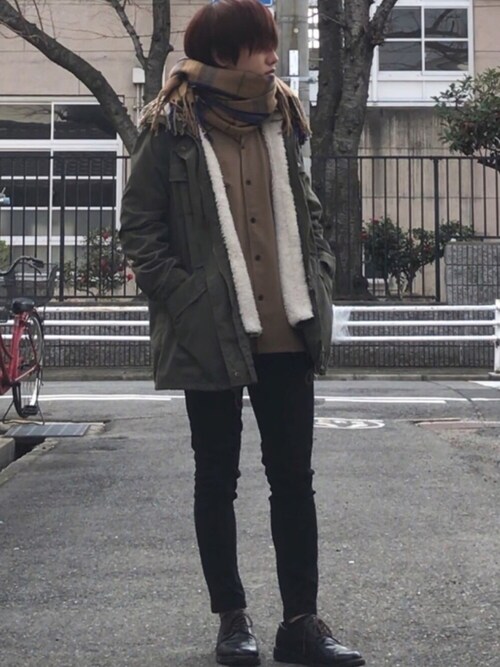 しまむら シマムラ のモッズコートを使ったメンズ人気ファッションコーディネート Sciaky