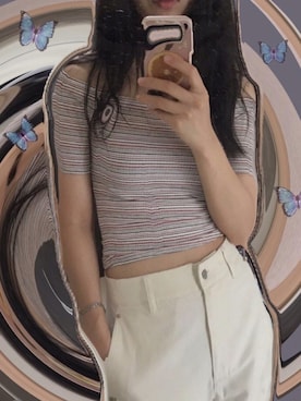 「8seconds（エイトセカンズ）のアイテム（パンツ）」を使った、혜빈（ヘビン）さん（レディース・165cm）の春コーディネート