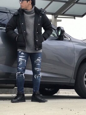 「JOURNAL STANDARD relume（ジャーナルスタンダード　レリューム）のアイテム（ダウンジャケット/コート）」を使った、Sさん（メンズ・165cm）の冬コーディネート