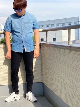 「Abercrombie&Fitch（アバークロンビーアンドフィッチ）のアイテム（シャツ/ブラウス）」を使った、Sさん（メンズ・165cm）の夏コーディネート