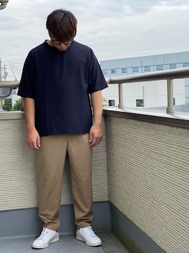 「スニーカー好きと繋がりたい」｜「アイテム（その他）」を使った、Sさん（メンズ・165cm）の夏コーディネート