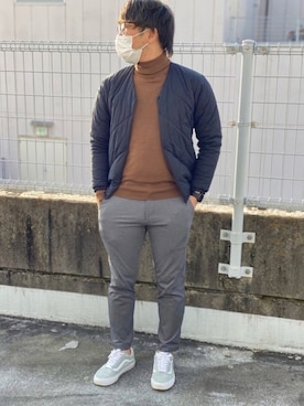 「EDIFICE（エディフィス）のアイテム（ブルゾン）」を使った、Sさん（メンズ・165cm）の冬コーディネート