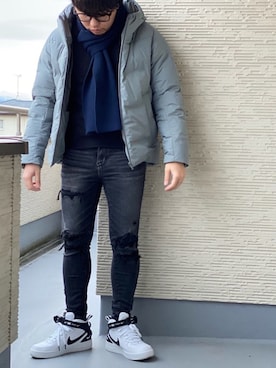 「Fitbit（フィットビット）のアイテム」を使った、Sさん（メンズ・165cm）の冬コーディネート