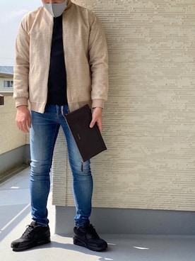 「Fitbit（フィットビット）のアイテム」を使った、Sさん（メンズ・165cm）の春コーディネート