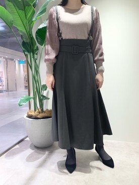 mizukamiさんの「２ｗａｙサス付フレアスカート」を使ったコーディネート