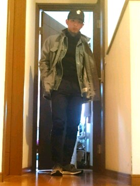 「TAKEO KIKUCHI（タケオキクチ）のアイテム（その他アウター）」を使った、なつきさん（メンズ・165cm）の春コーディネート