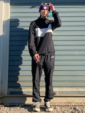 「スケートスタイル」｜「アイテム（帽子）」を使った、コトさん（メンズ・168cm）の冬コーディネート
