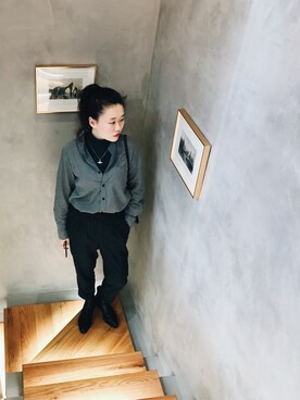 「gray」｜「アイテム（アクセサリー）」を使った、思人hohoさん（レディース・168cm）の冬コーディネート
