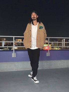 「DIESEL（ディーゼル）のアイテム（その他アウター）」を使った、モーシーさん（メンズ・179cm）の秋コーディネート