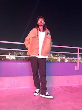 「DIESEL（ディーゼル）のアイテム（その他アウター）」を使った、モーシーさん（メンズ・179cm）の秋コーディネート