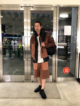 「DIESEL」｜「アイテム（ブルゾン）」を使った、モーシーさん（メンズ・179cm）の春コーディネート