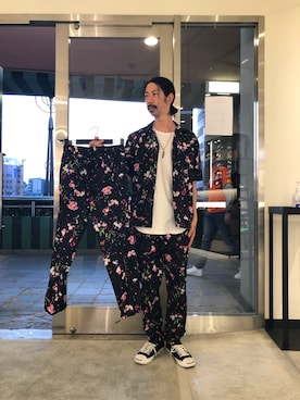 「フラワー」｜モーシーさん（メンズ・179cm）の春コーディネート