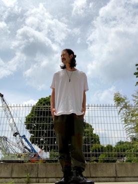 「Danner（ダナー）のアイテム」を使った、モーシーさん（メンズ・179cm）の春コーディネート