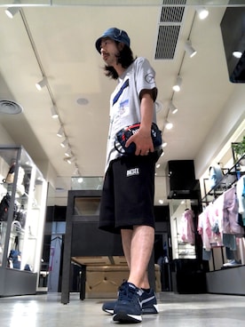「DIESEL」｜「アイテム（キャップ）」を使った、モーシーさん（メンズ・179cm）の春コーディネート
